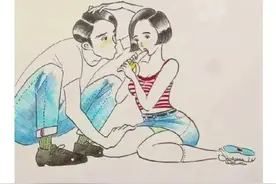 一组情人间互动漫画，看完好想谈恋爱图片