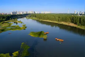 航拍：周口沙颍河畔美如画图片