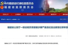 福建省公安厅一级巡视员章丽婕等四名干部被查，一名干部被“双开”图片