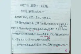 看到女儿十几年前的日记让我心痛、流泪、感动图片