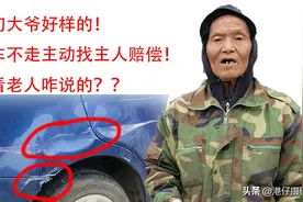 农村七旬大爷骑三轮刮蹭逆行轿车，主动寻找车主赔偿，看合理吗？图片