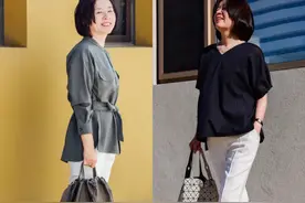50岁女人忙碌中不忘秀穿搭，裤装干练裙装优雅，轻松美出新高度图片