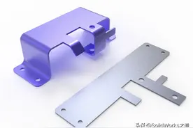 SolidWorks钣金实例，看图建模，方法自选，三维CAD学生习题集P28图片