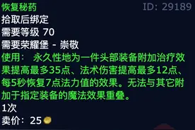 《燃烧的远征》阵营声望奖励的头肩附魔 打副本团长要检查图片
