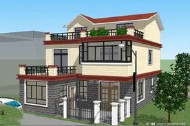 4款新农村二层半别墅效果图设计图，自建房简单实用图片