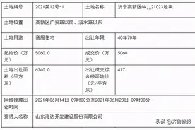 成交三宗、流拍两宗，济宁城区土拍揽金8亿多图片
