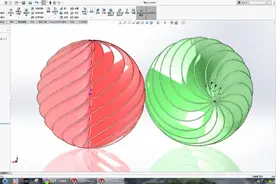 用SolidWorks顺手画一个扭曲球体，第二种方法更省事图片
