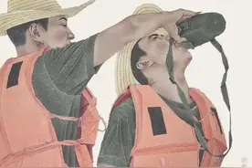 美术作品里的抗洪救灾场景，英雄风采，感人至深图片