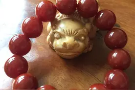 四川凉山南红玛瑙圆珠手串Agatebead bracelet图片