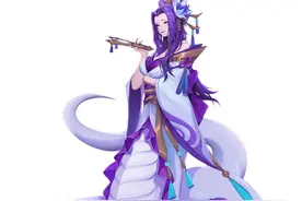 蛇女灵魂莲华皮肤原画绝美登场图片