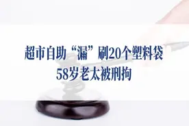 超市自助“漏”刷20个塑料袋，58岁老太被刑拘图片