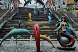 疫情下五一黄金周的南宁融晟极地海洋世界图片