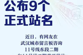地铁十一号线”武昌火车站“站名改了！武汉这条地铁公布9个正式站名图片
