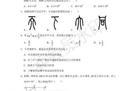 2020年广东省深圳市百合外国语数学4月中考数学模拟测试卷图片