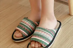 高颜值黄麻底拖鞋，干爽好舒服图片