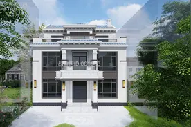 河南南阳，两边都是邻居无法开窗的3层别墅图片