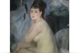 名画赏析：坐在沙发上的女人图片