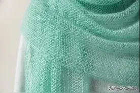 恰是仙气飘飘的一款棒针镂空马海毛披肩/围巾花样编织教程图片
