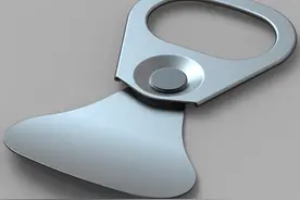 用SolidWorks钣金画的易拉罐拉环图片