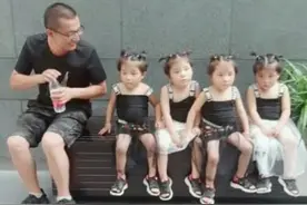 4胞胎来爷爷家蹭饭，爷爷大声喊快关门，孩子的话让全家哄堂大笑图片