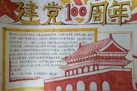 "建党百年 铸就辉煌" 洪河中学喜迎建党100周年手抄报活动图片