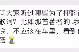 为了押韵而写的歌词，尬图片