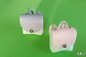 创意手工DIY，看看如何用彩带折叠双肩包！图片