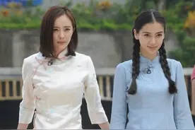 杨幂和杨颖都很大气，穿上民国风服装，看着太像学生了图片