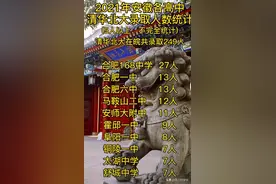 2021年安徽各高中清华北大录取人数统计图片