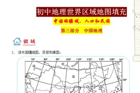初中地理地图地形填充册——中国的疆域及周边区域地形地图汇总图片
