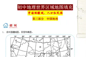 初中地理地图地形填充册——中国的疆域及周边区域地形地图汇总图片