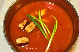 番茄火锅，在家自己做，只用三个西红柿就完成，味道不输火锅店图片