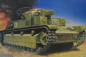 多炮塔神教信徒：苏联T-28坦克，土豪式三炮塔，火力超级凶猛图片