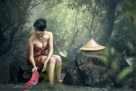 柬埔寨户外美女街头拍摄图片