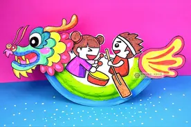 儿童画教程｜端午节快到啦，教你画又简单又好玩的赛龙舟图片