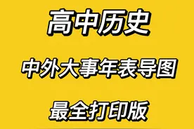 「高中历史」选择题瞬秒！中外大事年表最全打印版，建议打印背图片