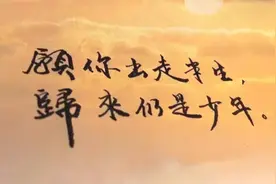 “愿你出走半生，归来仍是少年”是网红句，其实苏轼的原句更高级图片