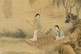 李白《采莲曲》：你在采莲，看采莲的人在岸上看你｜周末读诗图片