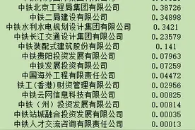中铁和中铁建下属89家子公司利润排名：这个号码局亏损不少图片