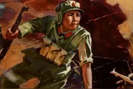 副连长运动员出身，反应奇快，帽子被炸飞，却安然无恙图片