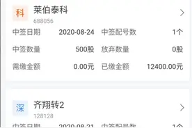 股民打新两年都没中签，8月连中2只想大赚10万，结果大失所望图片