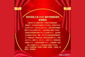 厉害了，上宝中学！2020届中考平均分597！"四校+七宝"录取率71%图片