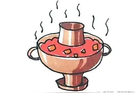 每天学一幅简笔画--简单七步画出火锅简笔画步骤图解教程图片