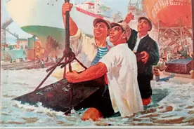 （精品）《造船工人志气高》精品连环画，名家绘画，绘画精美图片