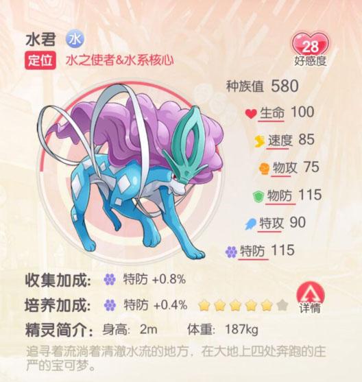 推荐指数:★★★★★开局指数:★★★★★水君是水队的核心精灵,提升