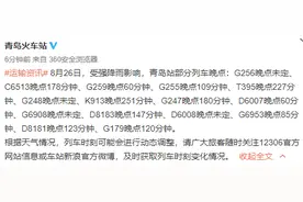 受强降雨影响，青岛站部分列车晚点！列车时刻可能会进行动态调整图片