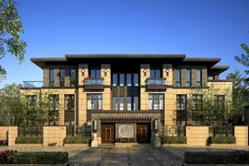 上海中信泰富新中式别墅住宅设计SU模型图片