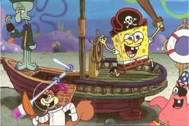 海绵宝宝：毁灭比奇堡要多久？派大星1月，痞老板一星期，他一秒图片