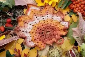 非常漂亮的毛线树叶贴片花，每一片都很美，装饰在包包家居衣服上图片