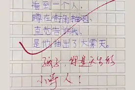 小学生作文“小姨的假鼻子”火了，网友：不会是你气歪的吧？赔钱图片